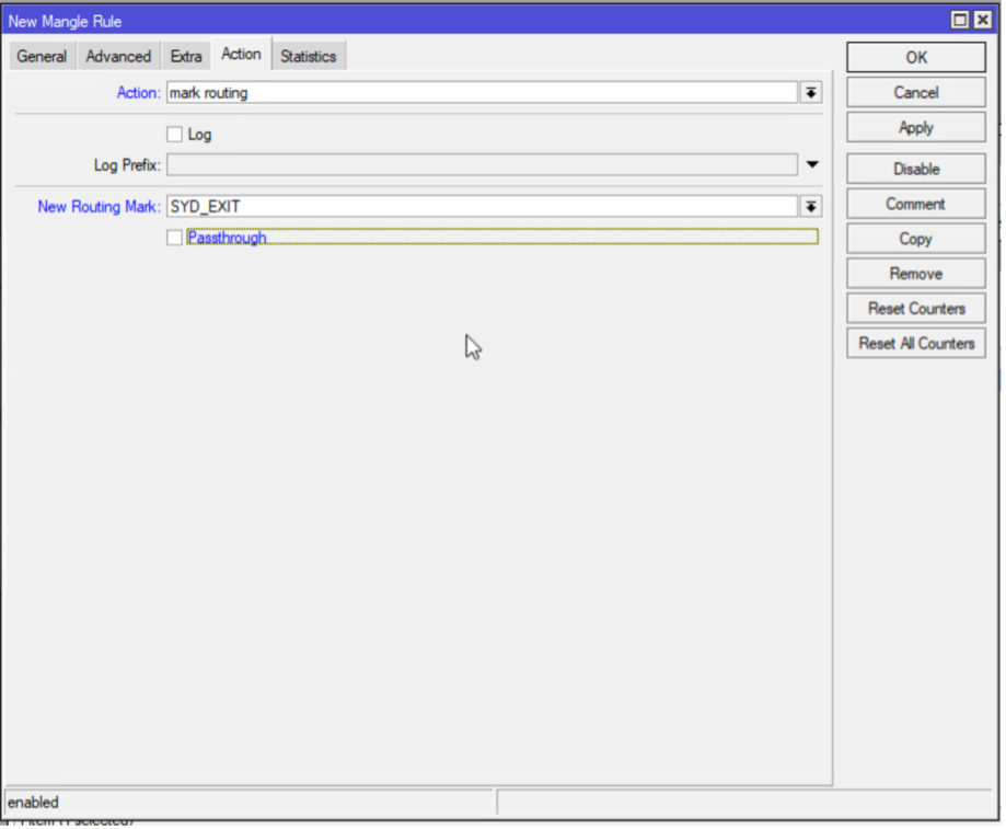Mikrotik Add Mangle Rule Action