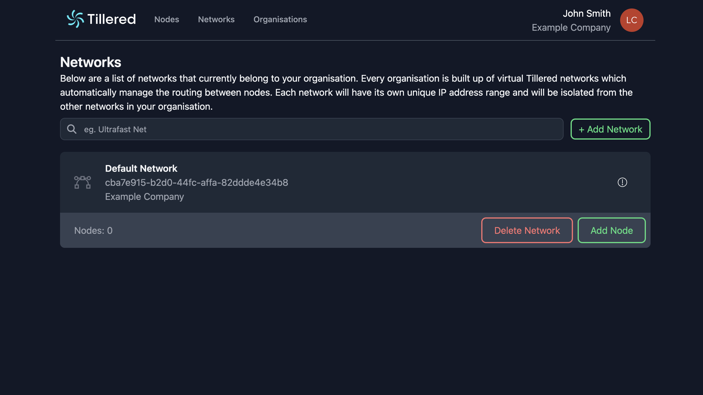 New network created