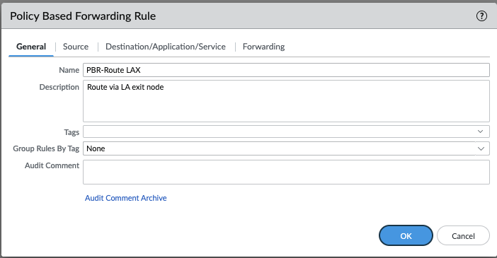PBR General Tab Configuration
