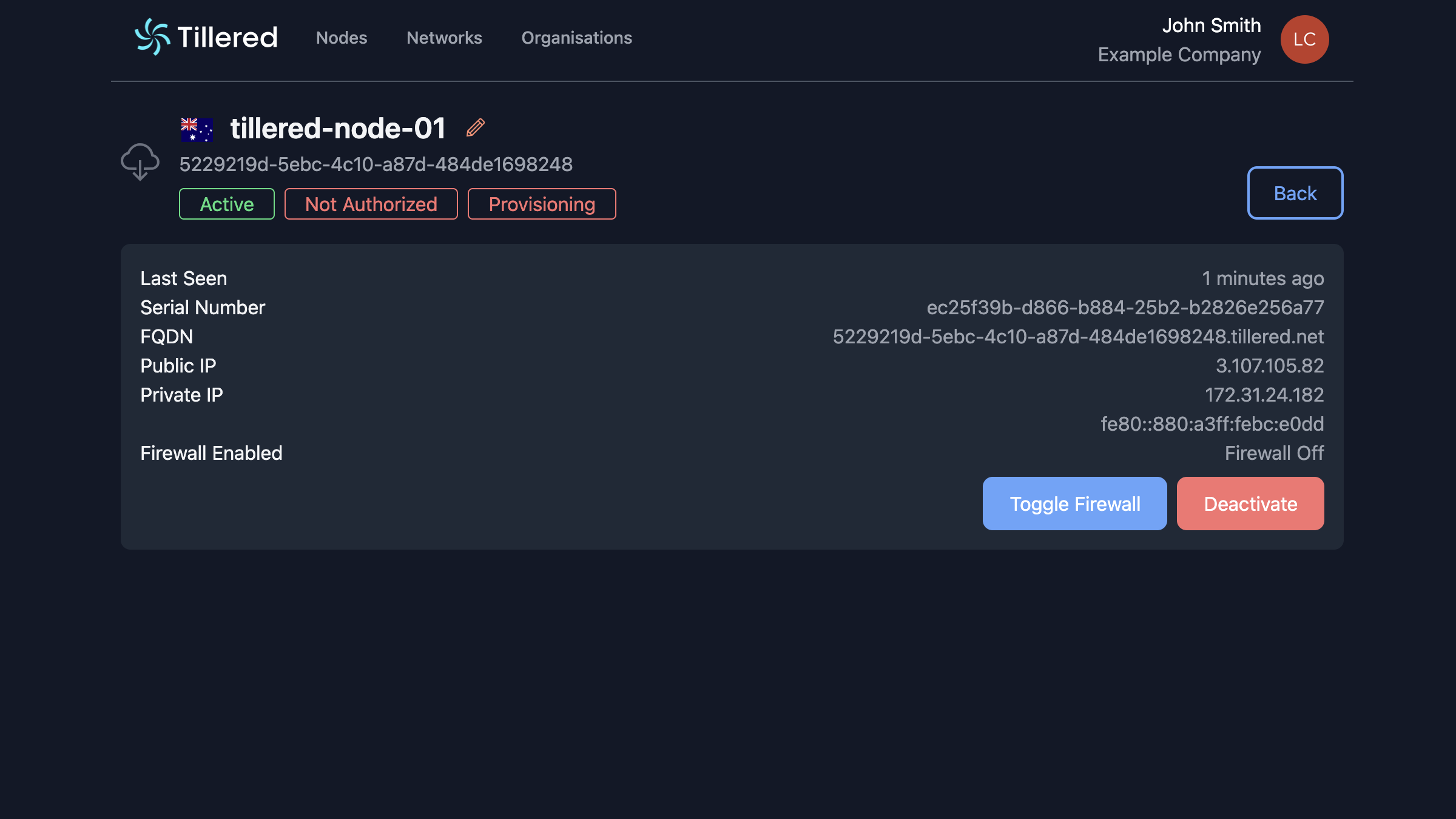 Node marked as Not Authorized due to unpaid subscription