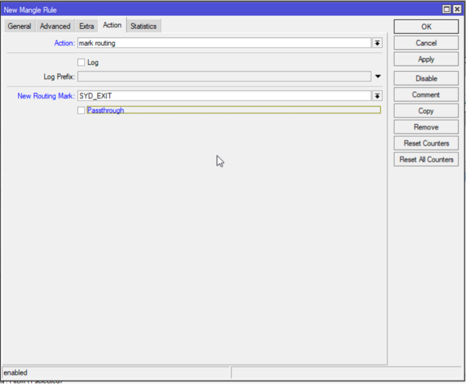 Mikrotik Add Mangle Rule Action